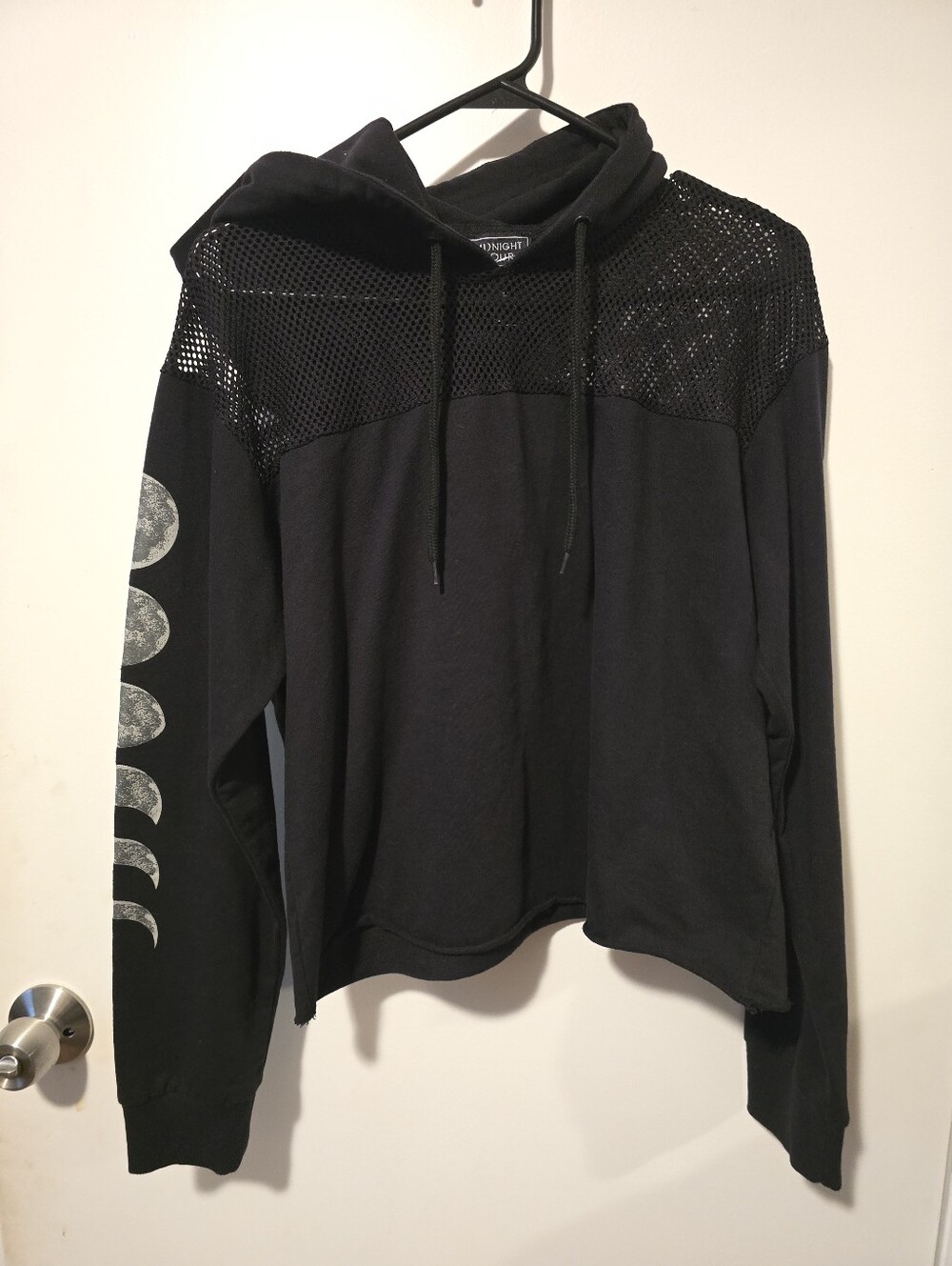 Midnight Hour NWOT Mesh Moon Phase Hoodie